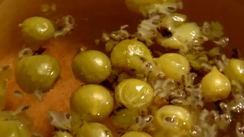 Gooseberry compote Stock Footage 328639645