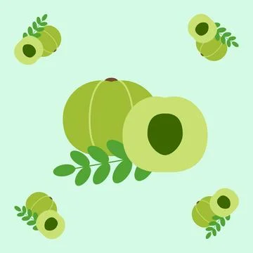 Gooseberry fruit seamless for pattern fabric, simple gooseberry fruit cute .. Ilustración de archivo