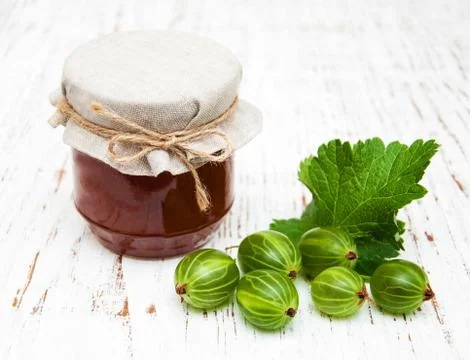 Gooseberry jam Stock Photos