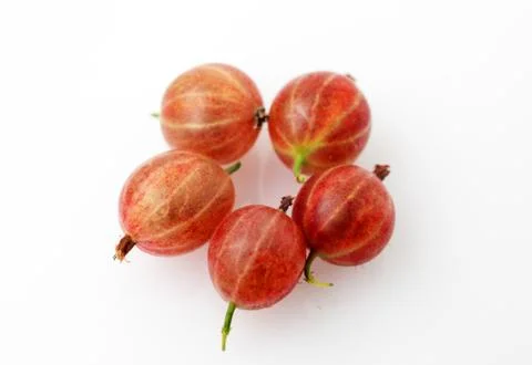 Gooseberry on white background macro Foto stock