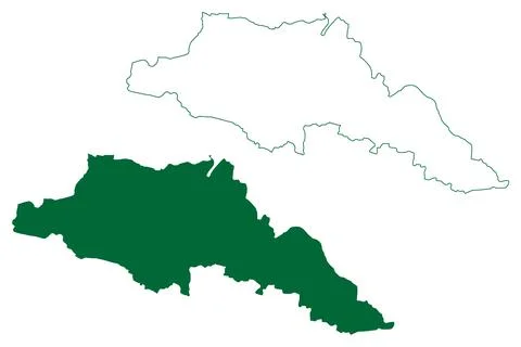 Gopalganj district (Bihar State, Saran division, Republic of India) map vecto Stock Illustration