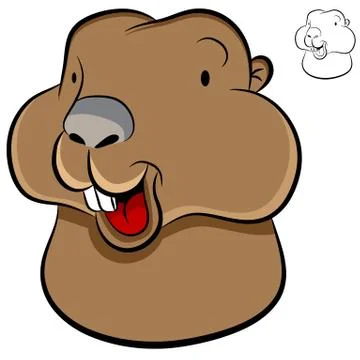 Gopher face Stock Illustration