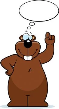 Gopher thinking Stock Illustration