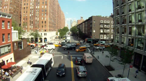 GOPR0388-nyc-intersection Video stock 25272345
