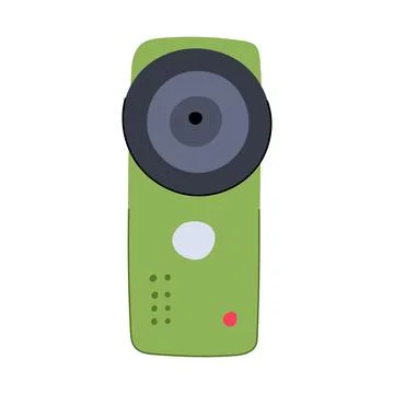Gopro action camera cartoon vector illustration Stock Illustration