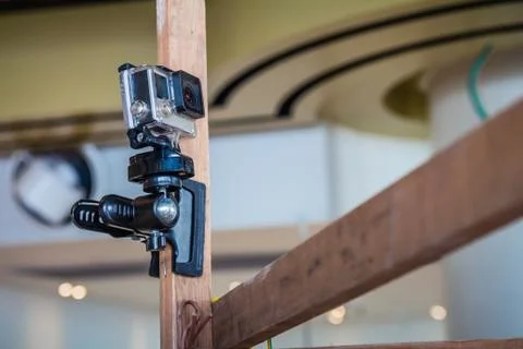 GoPro action camera on an pole Stock Photos
