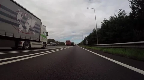 GoPro car camera - Insert highway Stock Footage 41442988