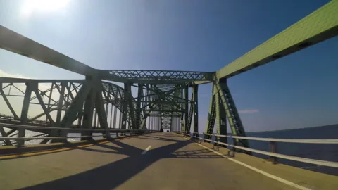 GoPro Driving Over Robert Moses Bridge Southbound Stock Footage 247192513
