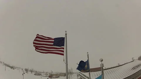 GoPro Flags Commons Building Stock Footage 36277210