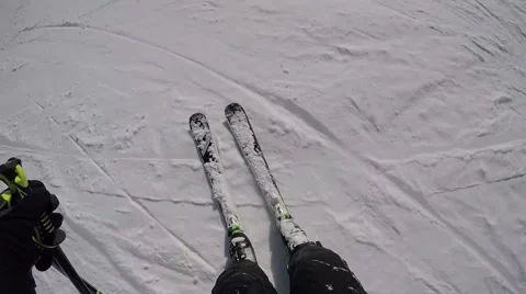 GoPro Hero 4 Skiing Stock Footage