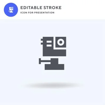 Gopro icon vector, filled flat sign, solid pictogram isolated on white, logo Stock Illustration