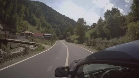 GoPro on the left side of the car while driving Stock Footage 95020732