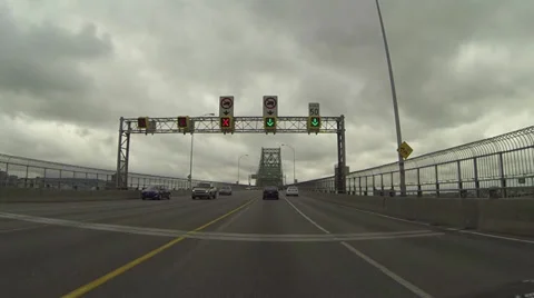 GoPro Montreal Champlain Bridge Stock Footage 34678316