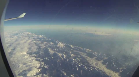 GoPro Mountains Flying Look Back Stock Footage 34678629