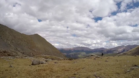 GoPro Pan of Mountain Tops Video stock 79577114