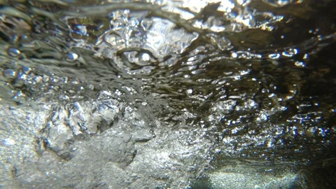 Gopro scene going under a waterfall, turbulence images 스톡 동영상 103405763