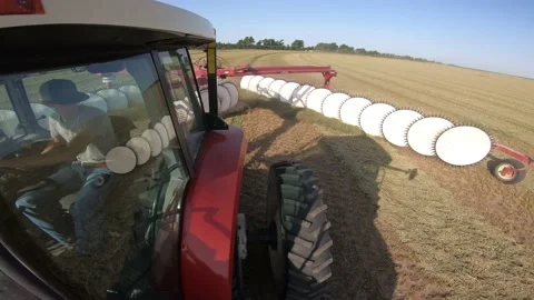 GoPro - Side of Tractor Cab With Rake (2) Stock Footage 221868730