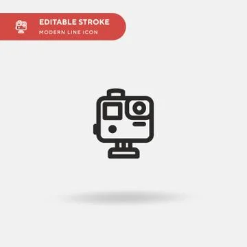 Gopro Simple vector icon. Illustration symbol design template for web mobile  Stock Illustration