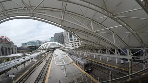 GoPro timelapse inside Union Station Stock Footage
