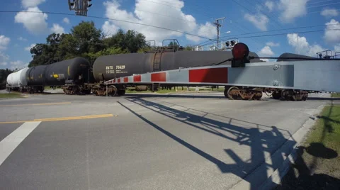 GoPro wide-shot of a train rolling through South Carolina  Stock Footage 42261742