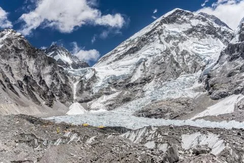 Gorak Shep to EBC, Nepal Stock Photos