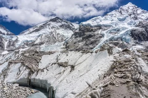 Gorak Shep to EBC, Nepal Stock Photos