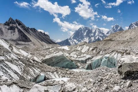 Gorak Shep to EBC, Nepal Stock Photos