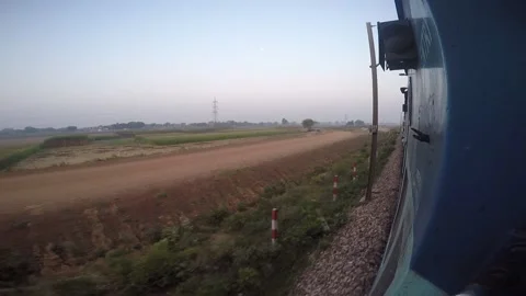 Gorakhpur to Agra train trip Stock Footage 131220114