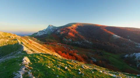 Gorbea mountain in autumn Stock Photos
