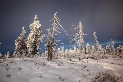 Gorce Mountains in winter Stock Photos