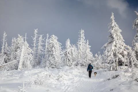 Gorce Mountains in winter Stock Photos