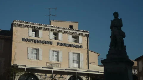 Gordes, the central square "place du chateau", Provence, France Stock Footage 66250600