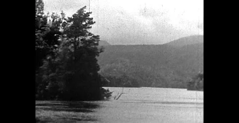  Gordon River and Wilderness Landscape – Tasmania (1920s) Video stock 310036577