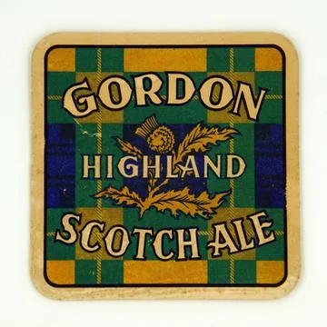 Gordon Scotch Ale beer coaster Stock Photos
