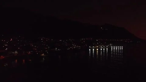 Gordons Bay by Night Stock Footage 196156162