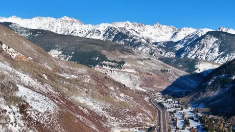 Gore Mountain Range 01 | Vail, Colorado | Winter Peaks | Snow | 4K Drone Footage Stock-Footage 303243922