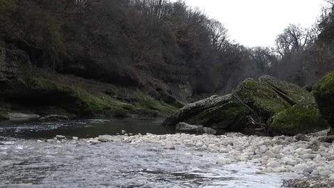 The gorge of the Brembo river. Stock Footage 153277989