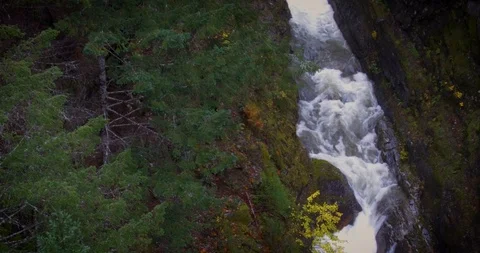 Gorge Creek Falls on a crisp fall day in the North Cascades Video stock 98249697