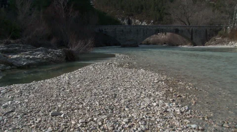 Gorge de Verdon Bridge Over River Stock Footage 35525351