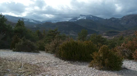 Gorge de Verdon Pan over Scrub 2 Stock Footage 35600883