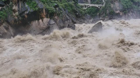 Gorge flood Stock Footage 78841419