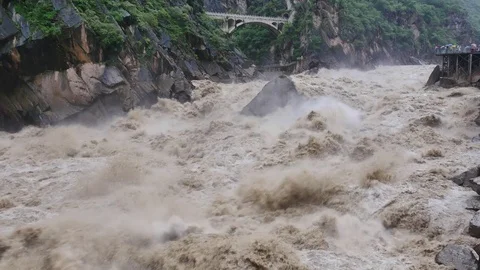 Gorge flood Stock Footage 78841434