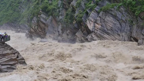 Gorge flood Stock Footage 78843028