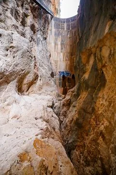 Gorge Floor Below Isbert Dam Stock Photos