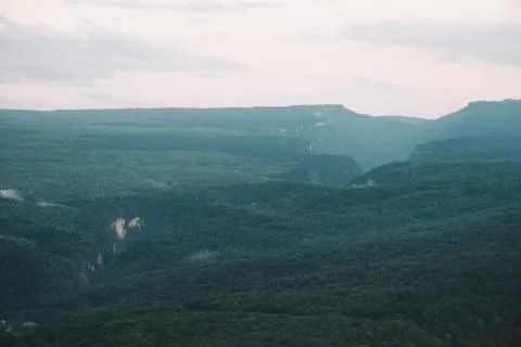 Gorge in summer valley. Stock Photos