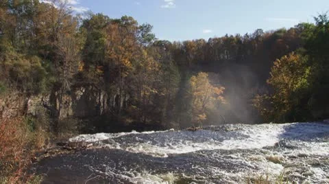 Gorge Waterfall Crest Stock Footage 10592619