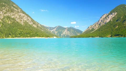 Gorgeous Alpine Nature and Lakeside Silence at Plansee in Austria  A Calm Get Stock Footage 308649341