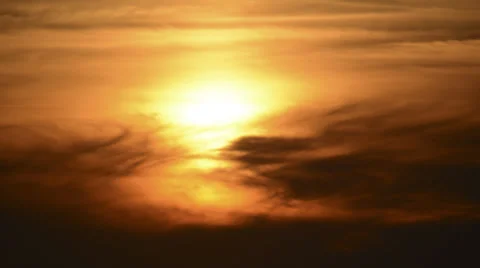 Gorgeous and mysterious cloudy sunset time lapse HD 1080 version Stock Footage 24792972