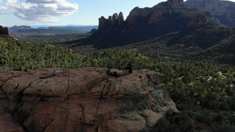 Gorgeous backdrop of mountians Stock Footage 141786078