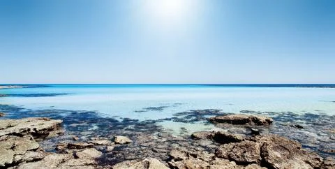 Gorgeous Beach Panorama Stock Photos